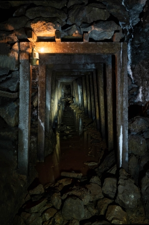 inside at a mining work