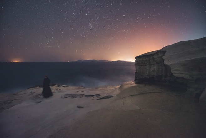 night at milos island