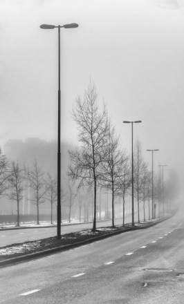 highway on winter time